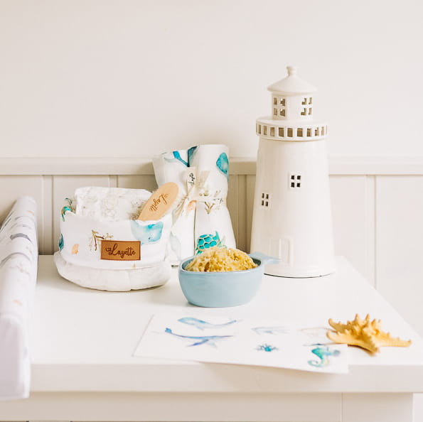 Pieluszki Bambusowe dla Niemowląt 2-pak Layette Ocean