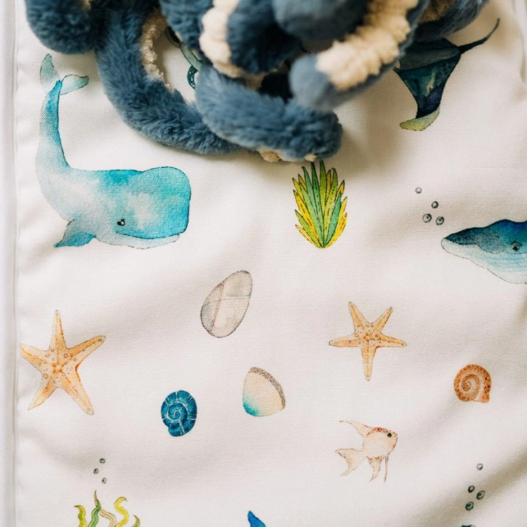 Bambusowa Pościel dla Niemowląt z Wypełnieniem Layette Ocean