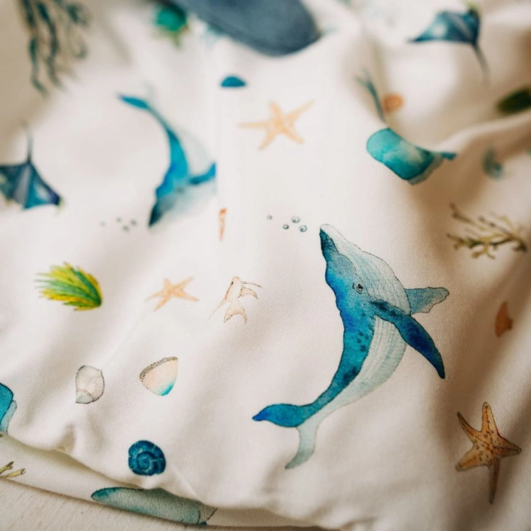 Bambusowa Pościel dla Niemowląt z Wypełnieniem Layette Ocean