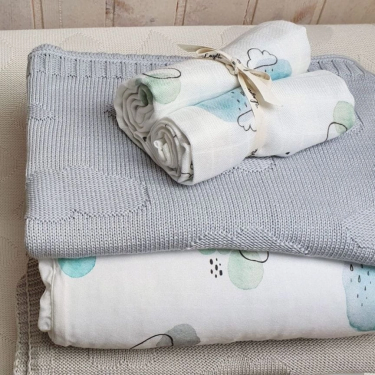 Pieluszki Bambusowe dla Niemowląt 2-pak Layette Bunny