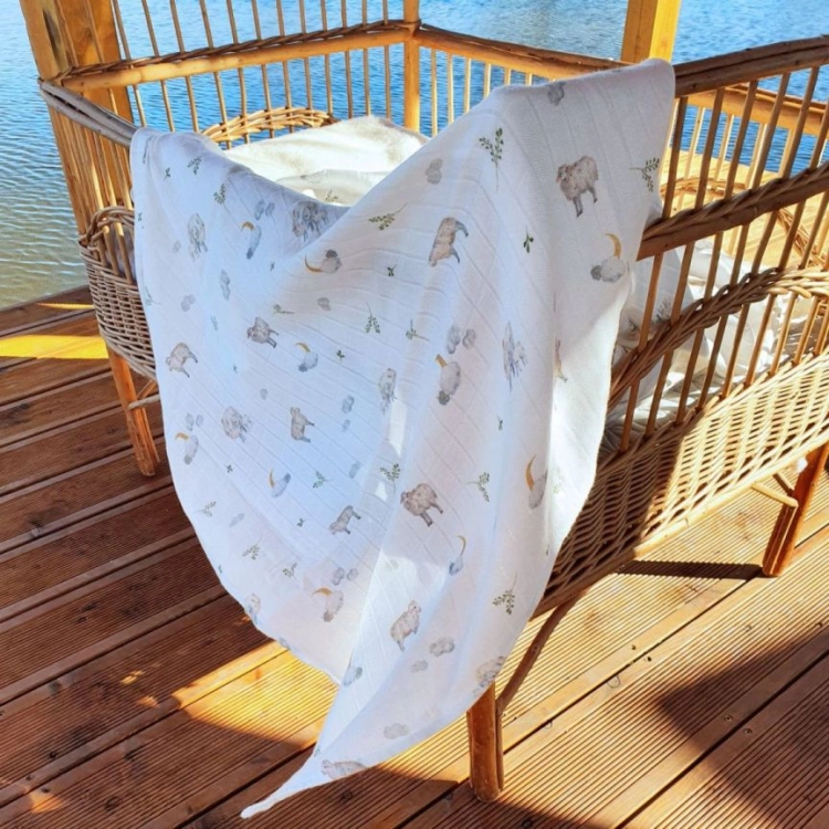 Otulacz Bambusowy dla Niemowląt Layette Merino