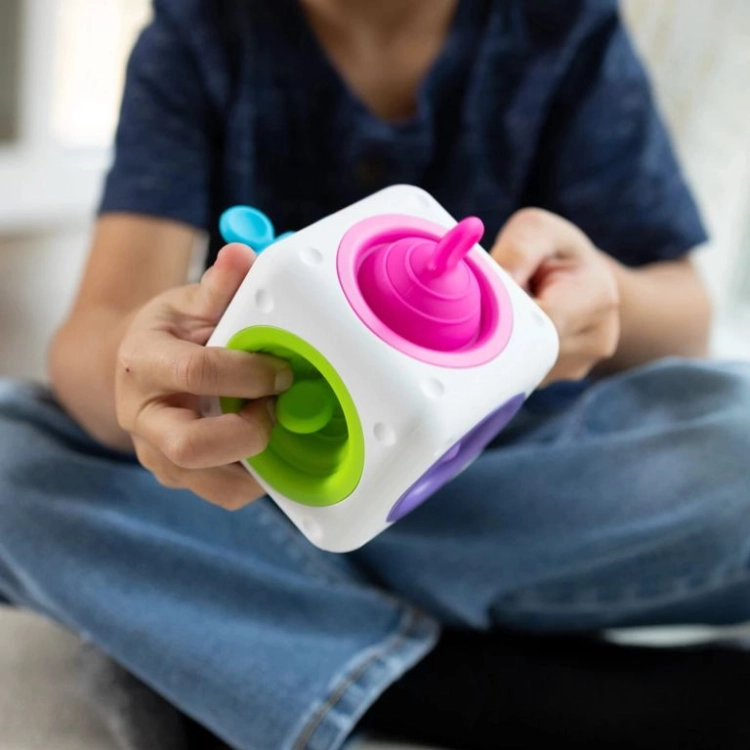 Zabawka Sensoryczna Sensokostka Tugl  - Fat Brain Toy