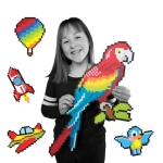 Puzzle dla Dzieci Pixelki Jixelz w Powietrzu 1500 el. / Fat Brain Toys