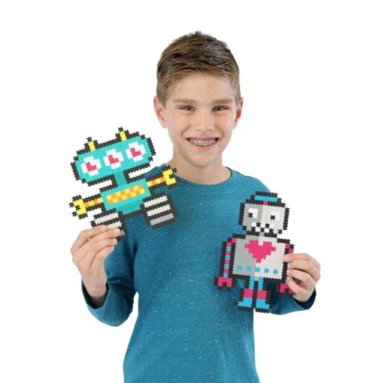 Puzzle dla Dzieci Pixelki Jixelz Roboty 700 el. / Fat Brain Toys