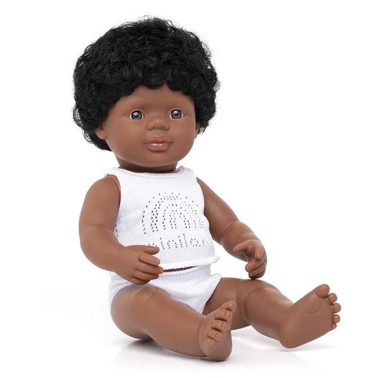 Lalka Chłopiec Afroamerykańczyk 38cm / Miniland