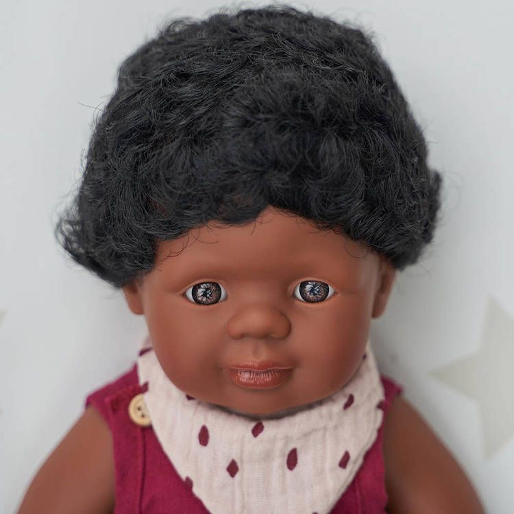 Lalka Dziewczynka Afroamerykanka 38cm Miniland Doll