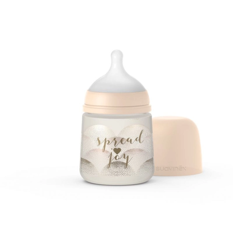 Butelka ze Smoczkiem Fizjologicznym Sx Pro Wolny Przepływ Spread Joy Beż 150 ml - Suavinex