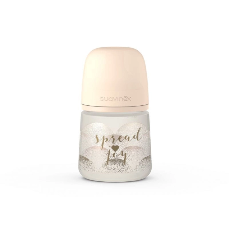 Butelka ze Smoczkiem Fizjologicznym Sx Pro Wolny Przepływ Spread Joy Beż 150 ml - Suavinex