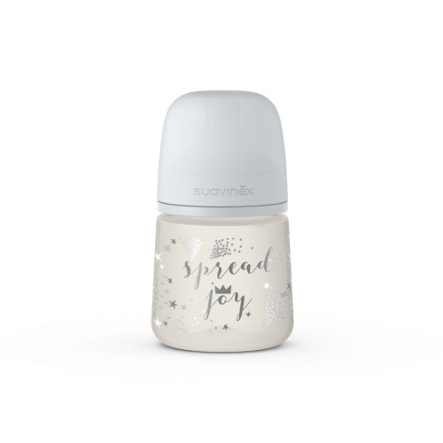 Butelka ze Smoczkiem Fizjologicznym Sx Pro Wolny Przepływ Spread Joy Szara 150 ml - Suavinex