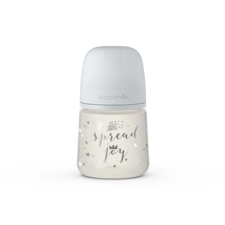 Butelka ze Smoczkiem Fizjologicznym Sx Pro Wolny Przepływ Spread Joy Szara 150 ml - Suavinex