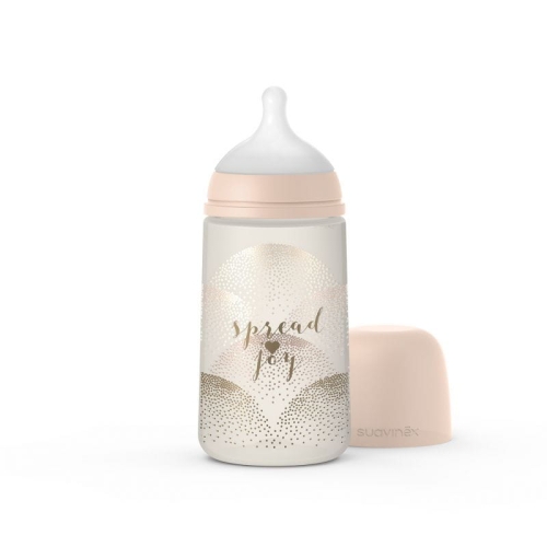 Butelka ze Smoczkiem Fizjologicznym Sx Pro Średni Przepływ Spread Joy Beż 270 ml - Suavinex