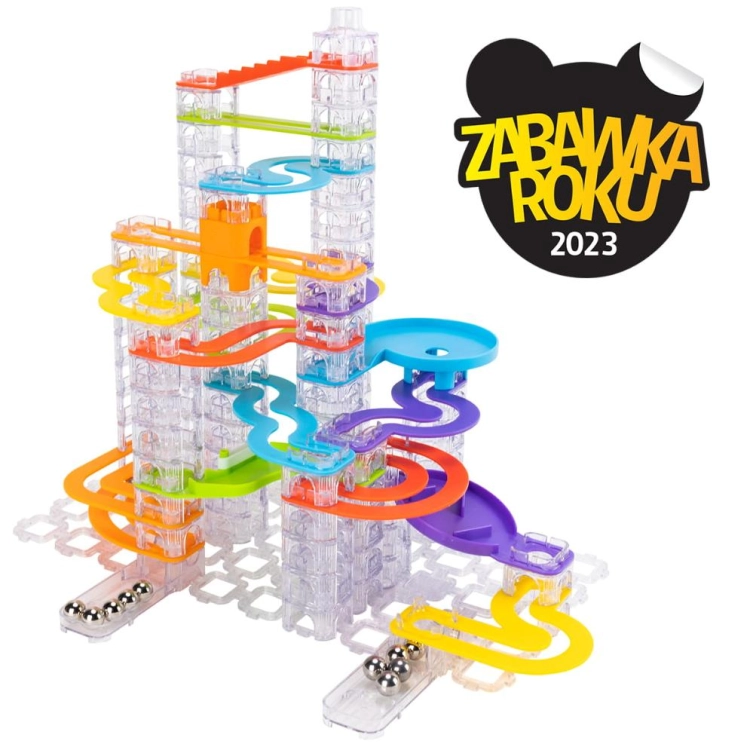 Kulodrom Trestle Tracks Zestaw Delux widok z boku - Fat Brain Toys