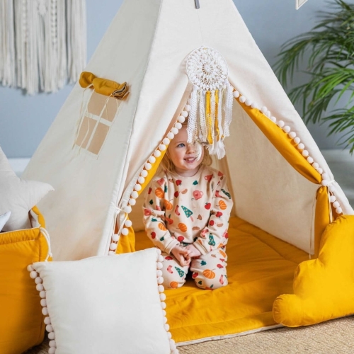 Namiot dla Dzieci Tipi Kremowy Miodek  — Bajum