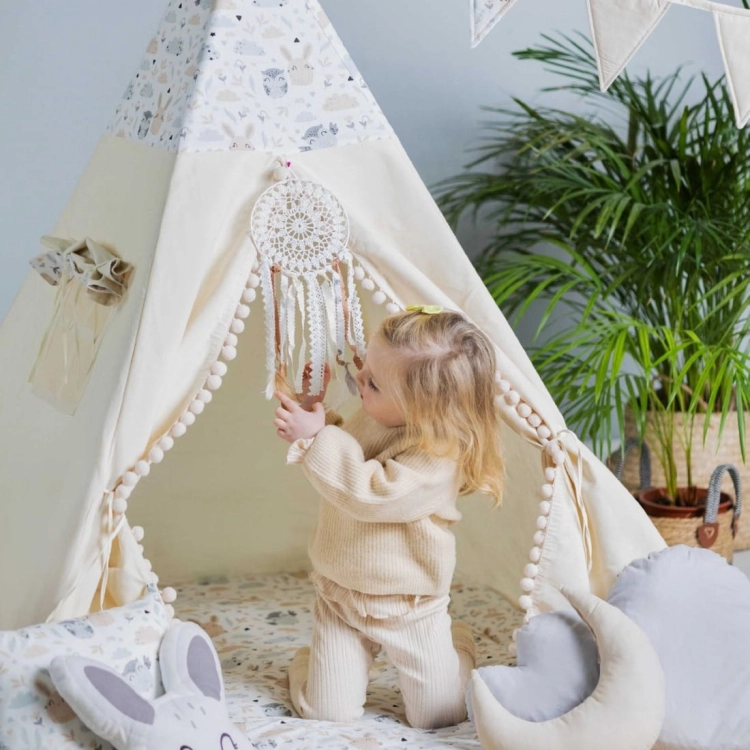Namiot Tipi dla Dzieci Pastelowi Przyjaciele