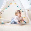 Namiot Tipi dla Dzieci Tęczowy Pomponik
