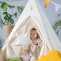 Namiot dla Dzieci Tipi Kremowy Obłoczek