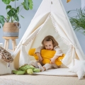 Namiot dla Dzieci Tipi Kremowy Obłoczek
