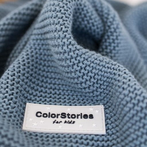 Kocyk dla Niemowlaka Bambusowy Colorstories Ocean Blue Ciemny Niebieski