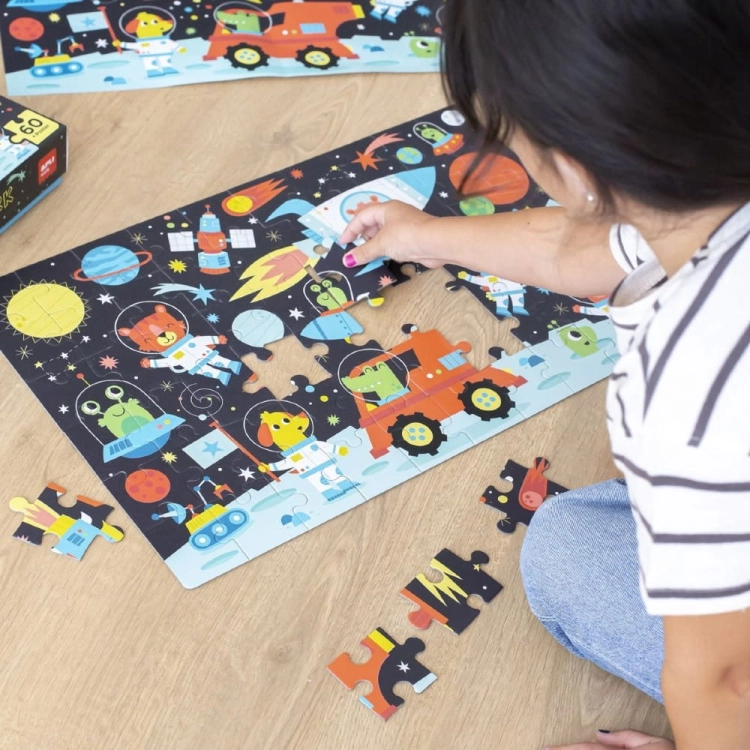 Puzzle dla Dzieci Świecące w Ciemności Apli Kids Kosmos 4+