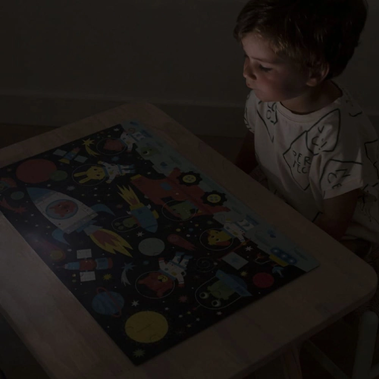 Puzzle dla Dzieci Świecące w Ciemności Apli Kids Kosmos 4+