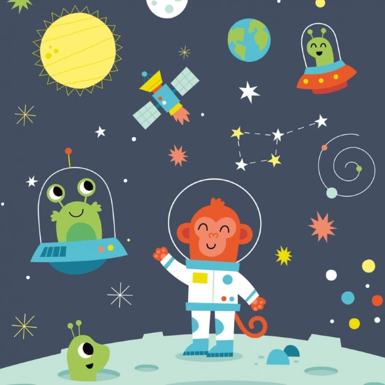 Puzzle dla Dzieci Świecące w Ciemności Apli Kids Kosmos 4+