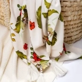 Otulacz Bambusowy dla Niemowlaka 100x120 Yenka Flowers w Koszu Mojżesza