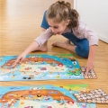 Puzzle dla Dzieci Okrągłe w Tubie Apli Kids Mapa Świata 5+
