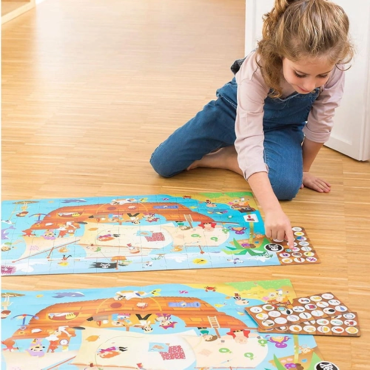Puzzle dla Dzieci Okrągłe w Tubie Apli Kids Mapa Świata 5+