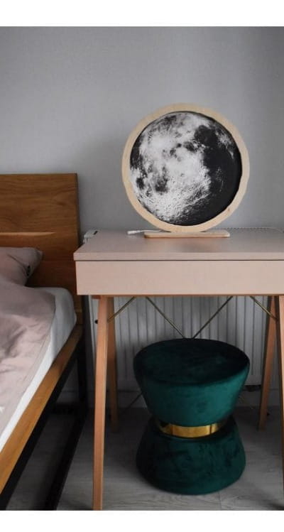 Drewniana Lampka Nocna dla Dzieci Led Księżyc 30 - Bajum
