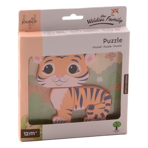 Puzzle Drewniane TygrysThe Wildies Family - Joueco