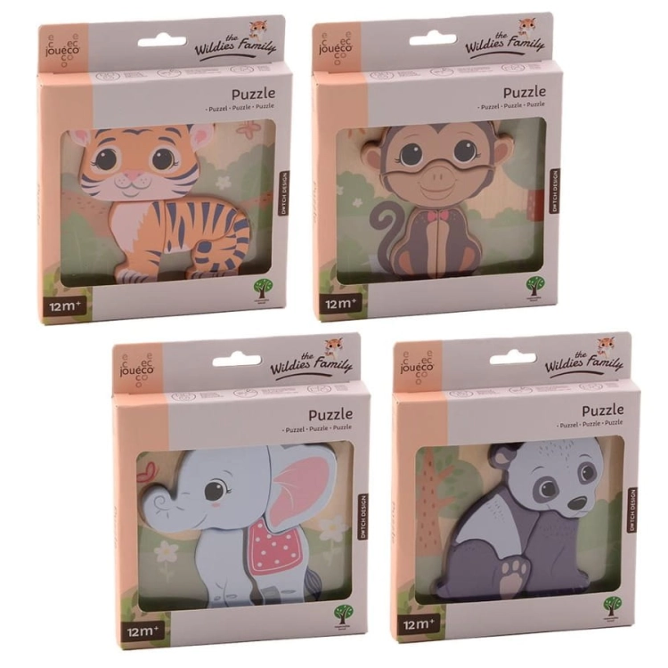 Puzzle Drewniane The Wildies Family - Joueco