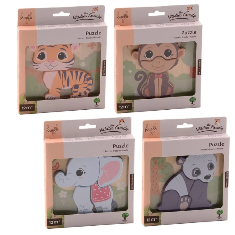 Puzzle Drewniane The Wildies Family - Joueco