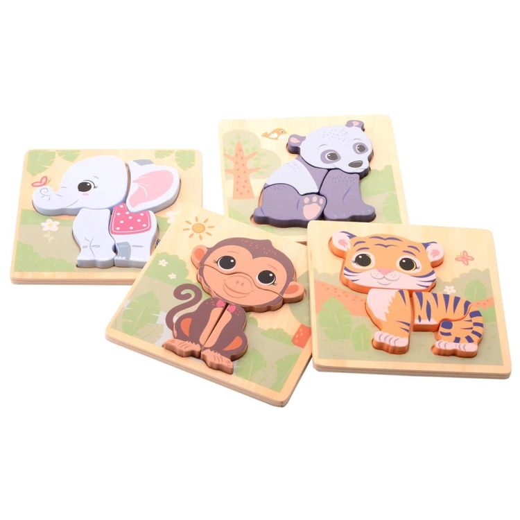 Puzzle Drewniane Słonik The Wildies Family.jpg