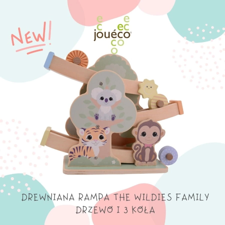 Drewniana Rampa The Wildies Family Drzewo i 3 Koła - Joueco