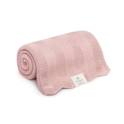 Kocyk dla Niemowlaka Bambusowy My Memi Fir Powder Pink Pudrowy Róż