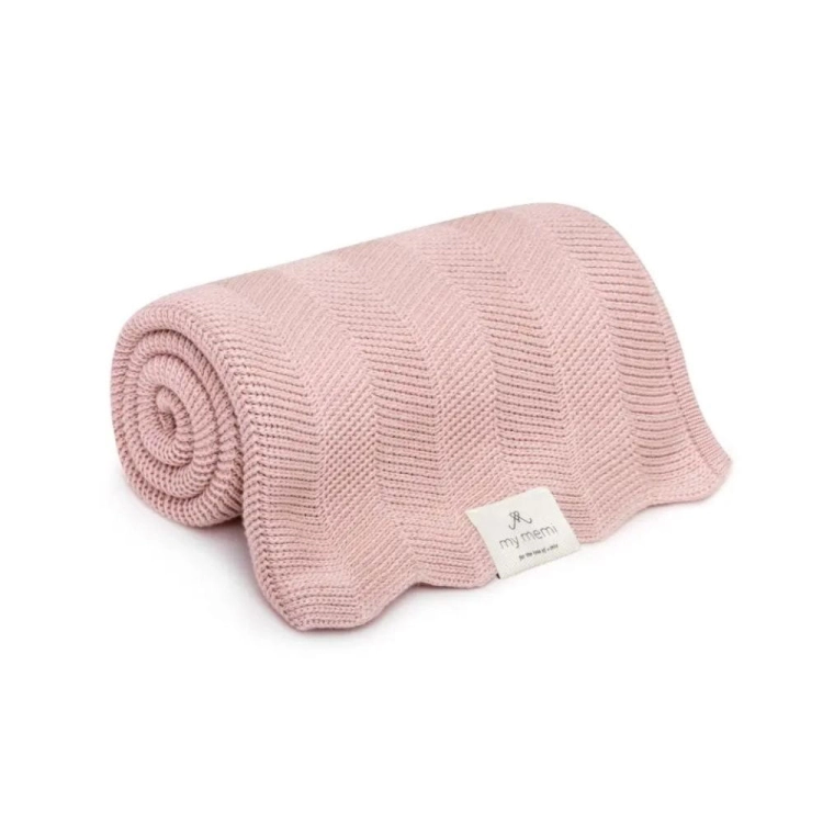 Kocyk dla Niemowlaka Bambusowy My Memi Fir Powder Pink Pudrowy Róż