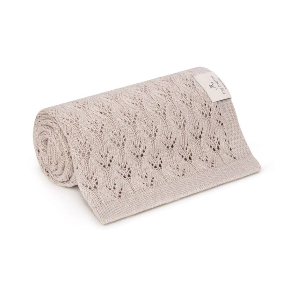 Kocyk Bambusowy Ażurowy Light Beige / My Memi