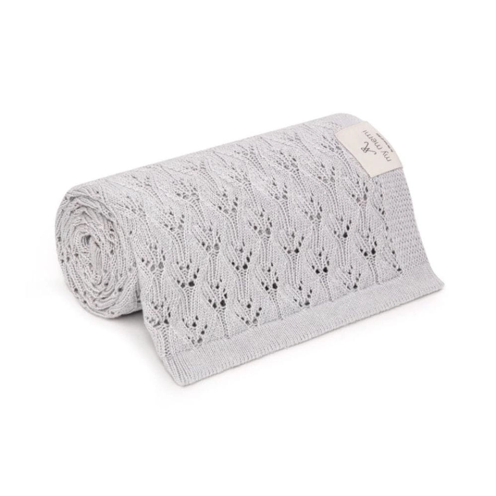Kocyk Bambusowy Ażurowy Light Grey / My Memi