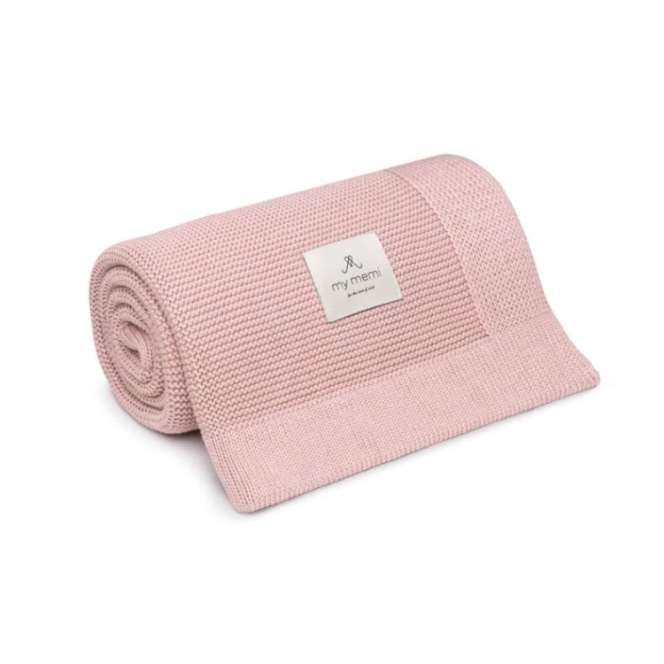 Kocyk dla Niemowlaka Bambusowy My Memi Powder Pink Pudrowy Róż