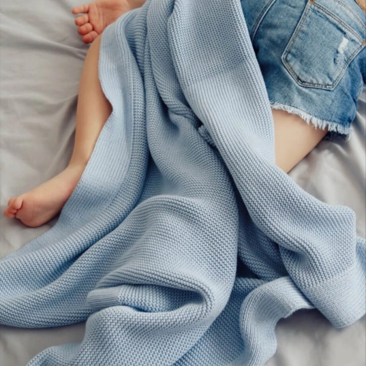 Kocyk dla Niemowlaka Bambusowy My Memi Baby Blue Błękitny
