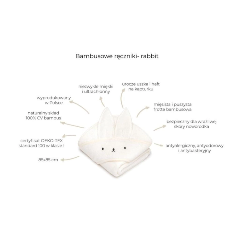 Ręcznik dla Niemowlaka Bambusowy My Memi Powder Pink Pudrowy Róż