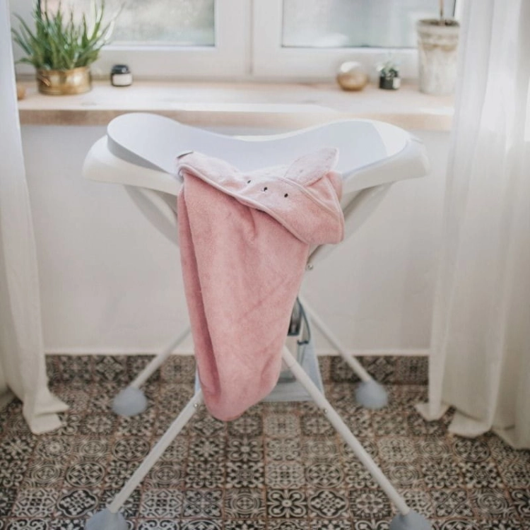 Ręcznik dla Niemowlaka Bambusowy My Memi Powder Pink Pudrowy Róż