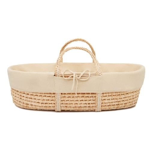 Wyściółka do Kosza Mojżesza Bawełna Organiczna Caffe Latte — Ahojbaby