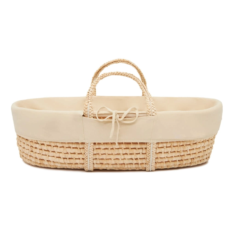 Wyściółka do Kosza Mojżesza Bawełna Organiczna Caffe Latte — Ahojbaby