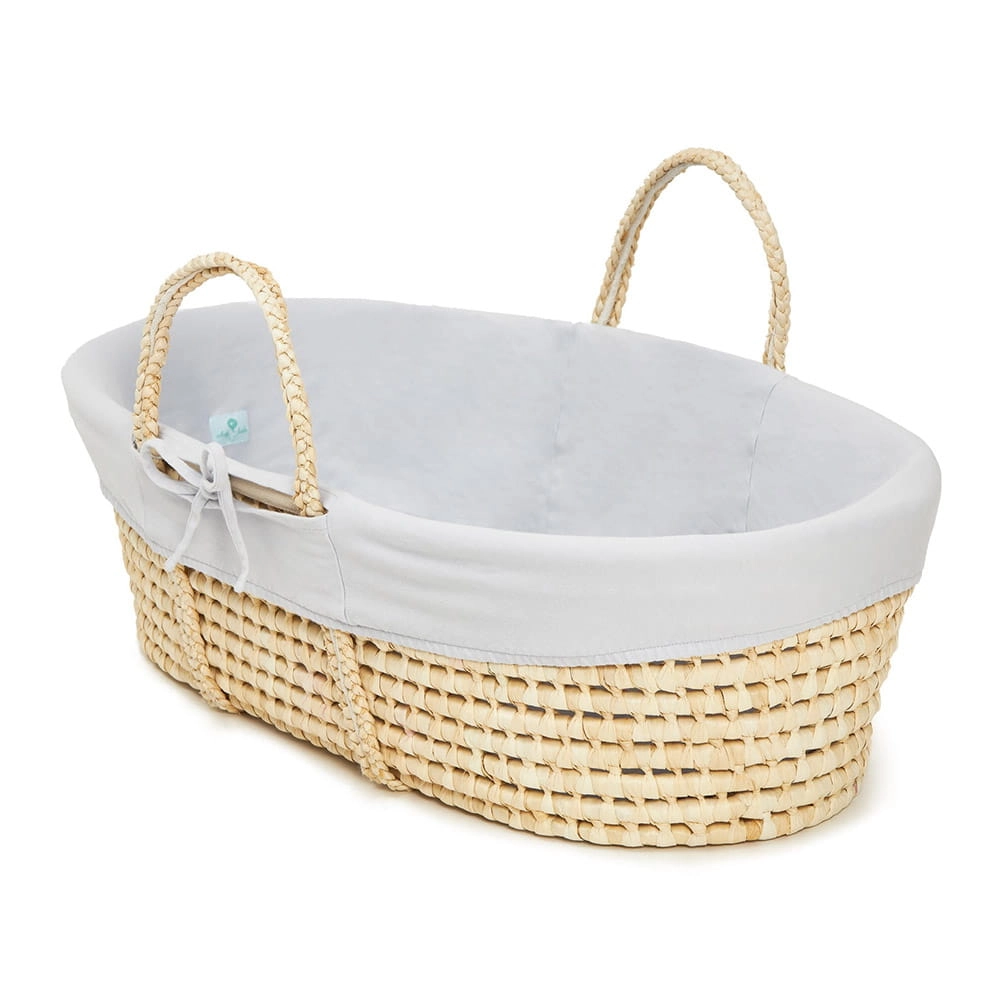Wyściółka do Kosza Mojżesza Bawełna Organiczna Szara / Ahoj baby