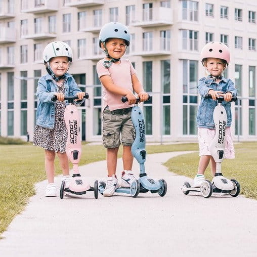 Kask Dziecięcy Scootandride na Rower xxs-S dla Dzieci 1-5 Lat Rose