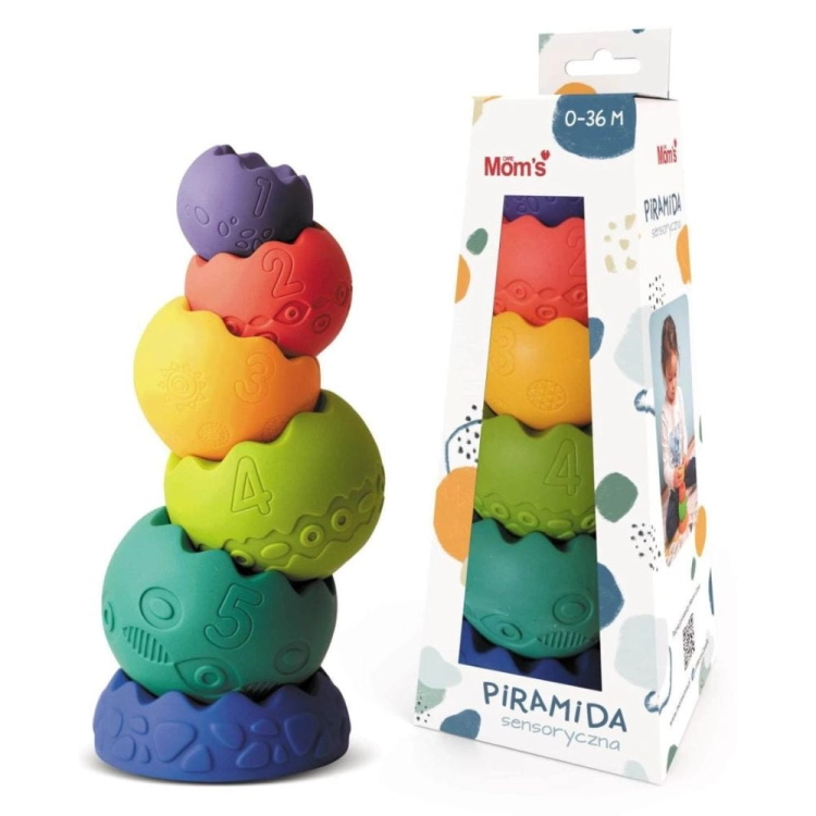 Piramida Sensoryczna Pastelowa - Mom's Care