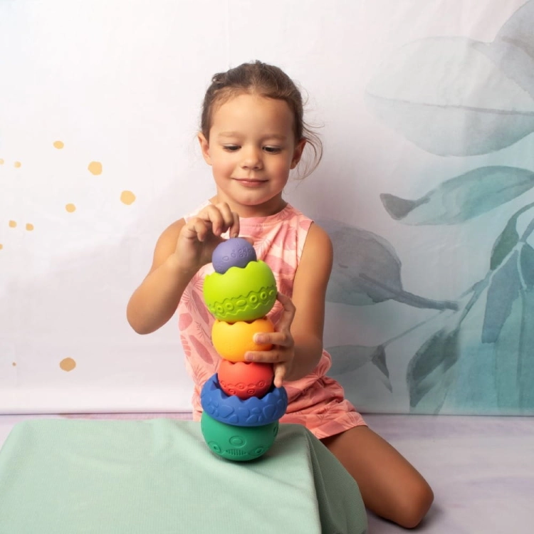 Piramida Sensoryczna Pastelowa - Mom's Care