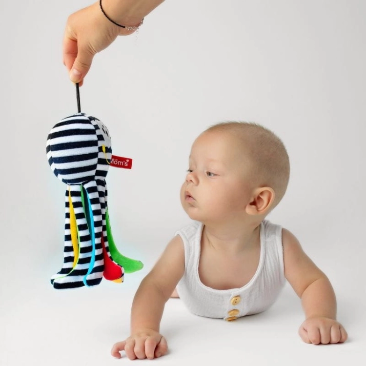 Kontrastowa Mini Ośmiornica Biało-Czarna - Mom's Care