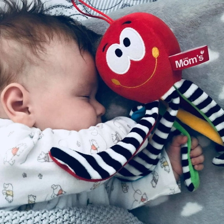 Kontrastowa Mini Ośmiornica Czerwona - Mom's Care